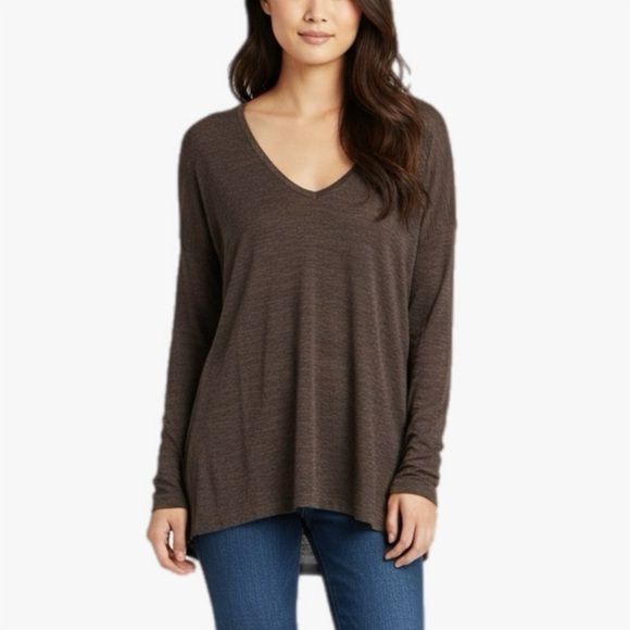 Madewell Tops - Madewell Brown All Around Long Sleeve Tee